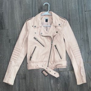 Pink leather jacket